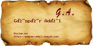 Gáspár Adél névjegykártya